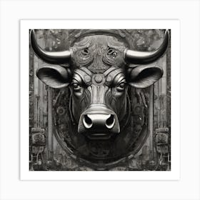 Bull Head Art Print