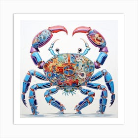 Crab With Gears Art Print