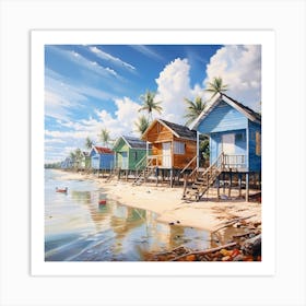 Beach Huts Art Print