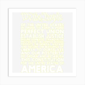 We The People Of The United States Us Constitution Art Print