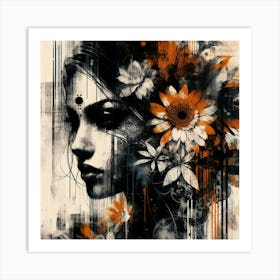 Indian woman Wabi-Sabi Art v2 Art Print