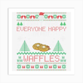 Gift For Waffle Lover Waffle Ugly Christmas Art Print