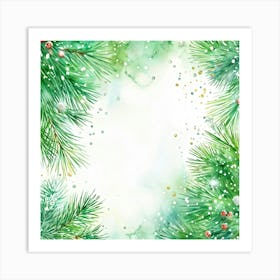 A Watercolour Style Depiction Of A Festive Environment Weaving Together Elements Of Magic And Celeb (3) Art Print