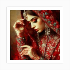 Pakistani Bride Painting Art Print