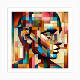 Abstract Man'S Head Art Print