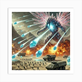 Crystal Wyrms Targeting Martian Formations Art Print