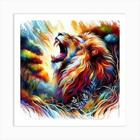 Lion Painting 2 Art Print