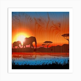 EephantAfrican safari Art Print