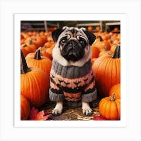 Pugkin Patch Art Print