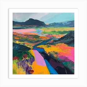 Colourful Abstract Thingvellir National Park Iceland 3 Art Print