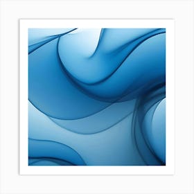 Abstract Blue Wave 2 Art Print