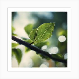 Leaf On A Branch Art Print