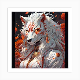 Wolf Art, Person art, shinobi wolf, animal Person, Art Print