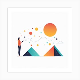 Flat Vector Illustration Art Print