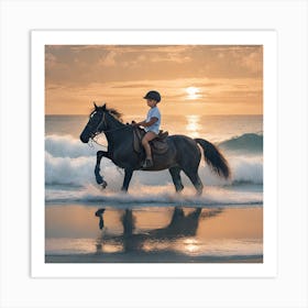 Sun set ride Art Print