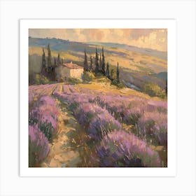 Lavender Field 6 Art Print