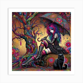 Psychedelic Girl 2 Art Print