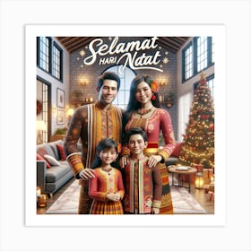 Christmas family 2 Art Print