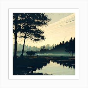 Landscape Painting 97 Art Print