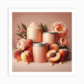 Peach Jars Art Print