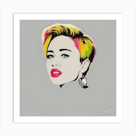 Andy Warhol inspired Miley Cyrus Art Print