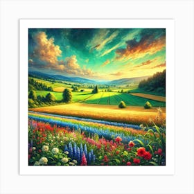 Field Of Flowers Art Print