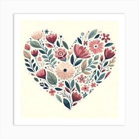 Cœur fleuri Art Print