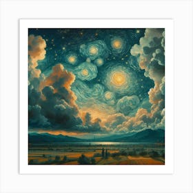 Arizona Night by dee Art Print