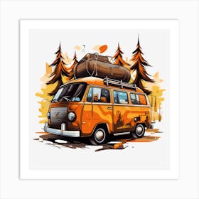 Vw Camper Van Art Print