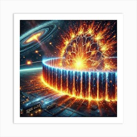 Celestial Firewall Defensive Shield Art Print