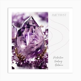 Amethyst Crystal 1 Art Print