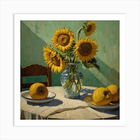 Sunflowers In A Vase 8 Art Print