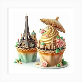 Paris Cupcakes Art Print