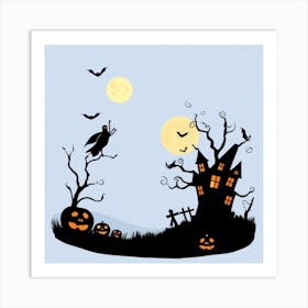 Halloween House 1 Art Print