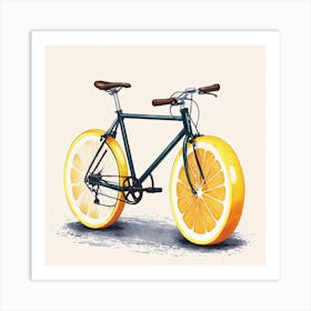 Orange Bicycle 10 Art Print