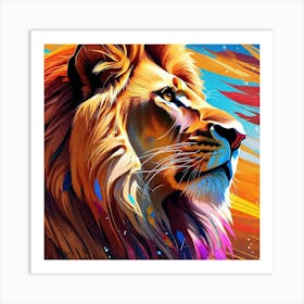 Lion Painting 72 Art Print