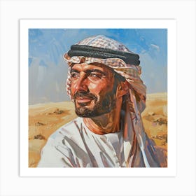 Portrait Of A Arab Man In The Desert Art Print