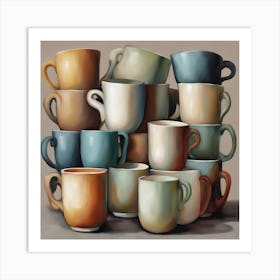 Coffee Mugs Art Print