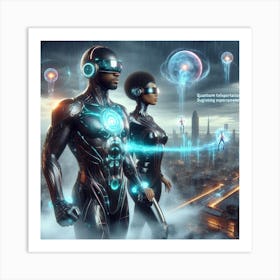 Futuristic Couple 59 Art Print