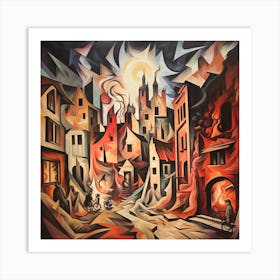 13th of February 1945. Firestorm. The Air Raid. Art Print