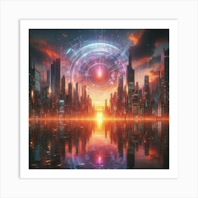 Futuristic Cityscape 11 Art Print