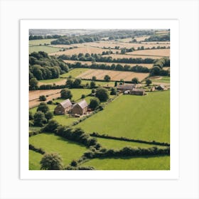 Aerial View Of A Farm 6 Art Print