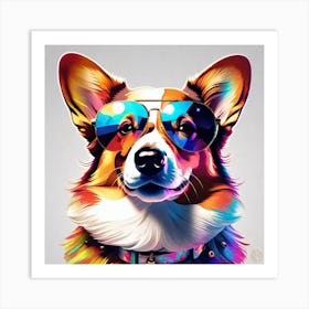 Corgi Portrait 2 Art Print