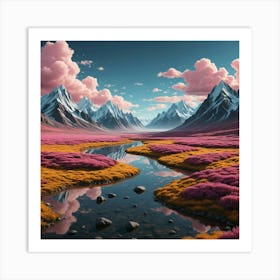 Pink Meadow Art Print