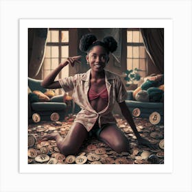 Bitcoin Girl 17 Art Print