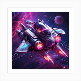 Spaceship In Space 6 Art Print