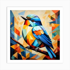 Cubism Art, Tit bird 2 Art Print