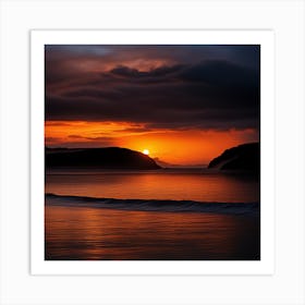 Sunset On The Beach 3 Art Print