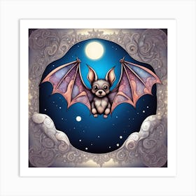 Steampunk bat Art Print