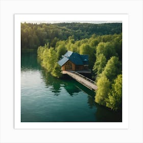 House On The Lake 8 Art Print